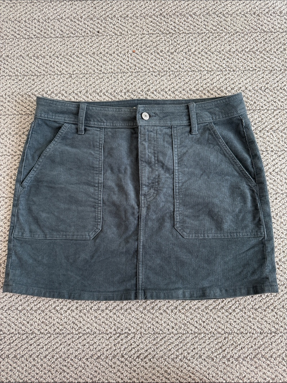 American Eagle Outfitters Dark Teal Corduroy Mini Skirt